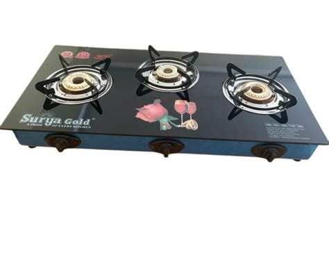 glass top gas stove surya